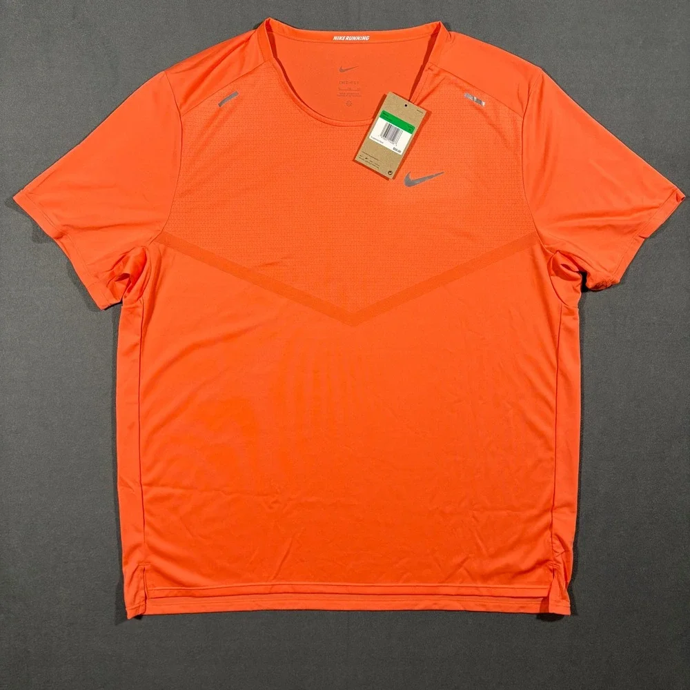 Nike Rise 365 Dri-FIT Short-Sleeve‎ Running Top Salmon/Light Orange CZ9184-643